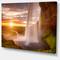 Designart - Seljalandsfoss Waterfall at Sunset - Landscape Photography Canvas Print